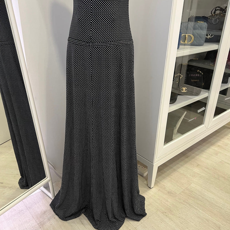 Chanel Mini CC Logo Maxi Dress in Polyamide and Elastane (Model: P78058)