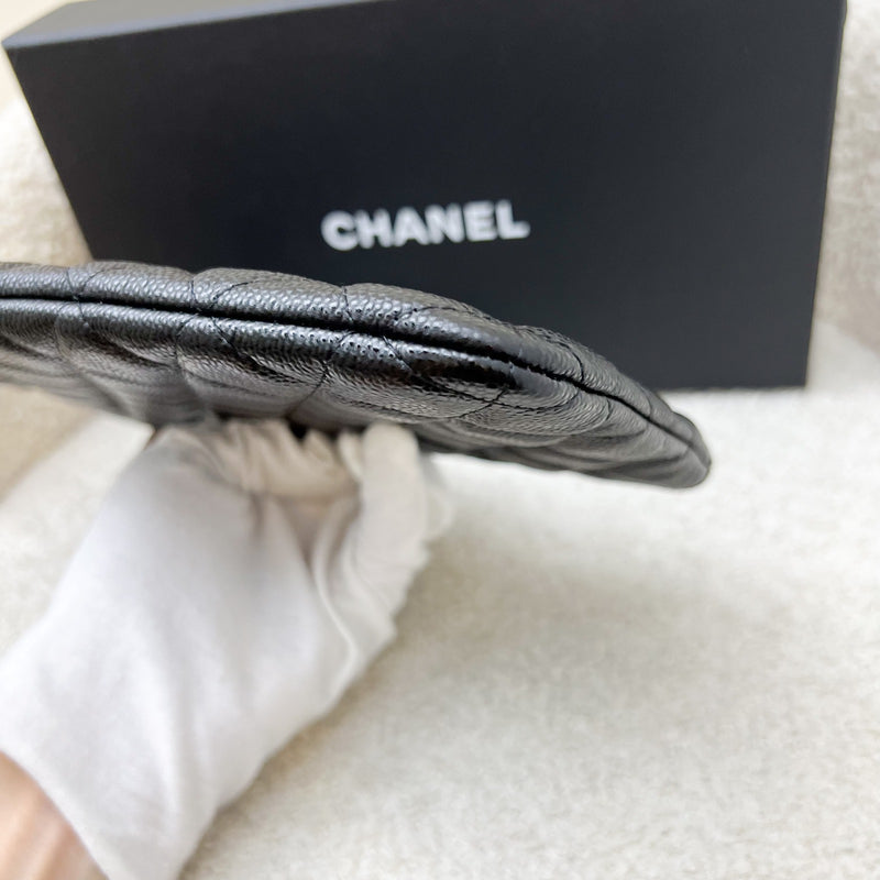 Chanel Classic Small O-Case / Pouch in Black Caviar and SHW