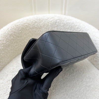 Chanel Classic Top Handle Mini Rectangle Flap in Black Lambskin and LGHW (Model: AS2431)