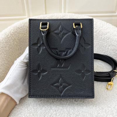 LV Petit Sac Plat in Black Empreinte Leather GHW