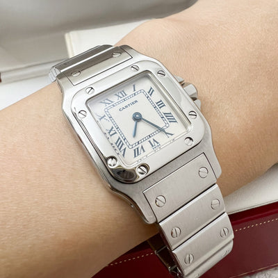 Cartier Santos Galbee Steel Watch, Quartz Movement (W20017D6)