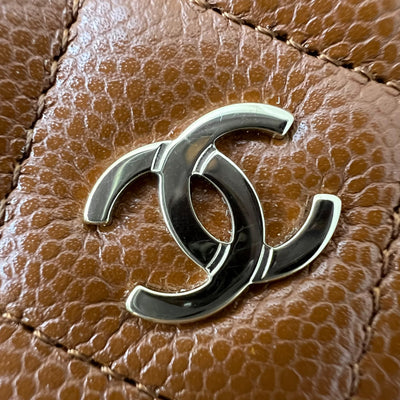 Chanel Classic Wallet on Chain WOC in 23A Toffee Brown Caviar and LGHW