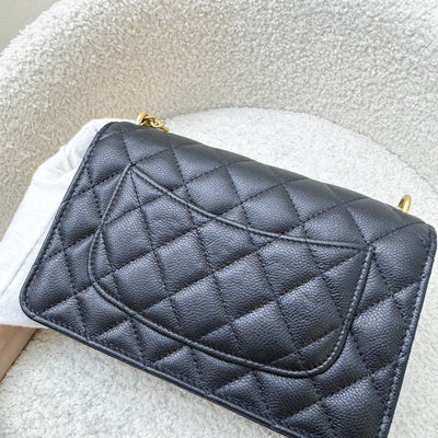 Chanel 24P Heart Adjustable Wallet on Chain WOC in Black Caviar and AGHW (Model: AP3201)