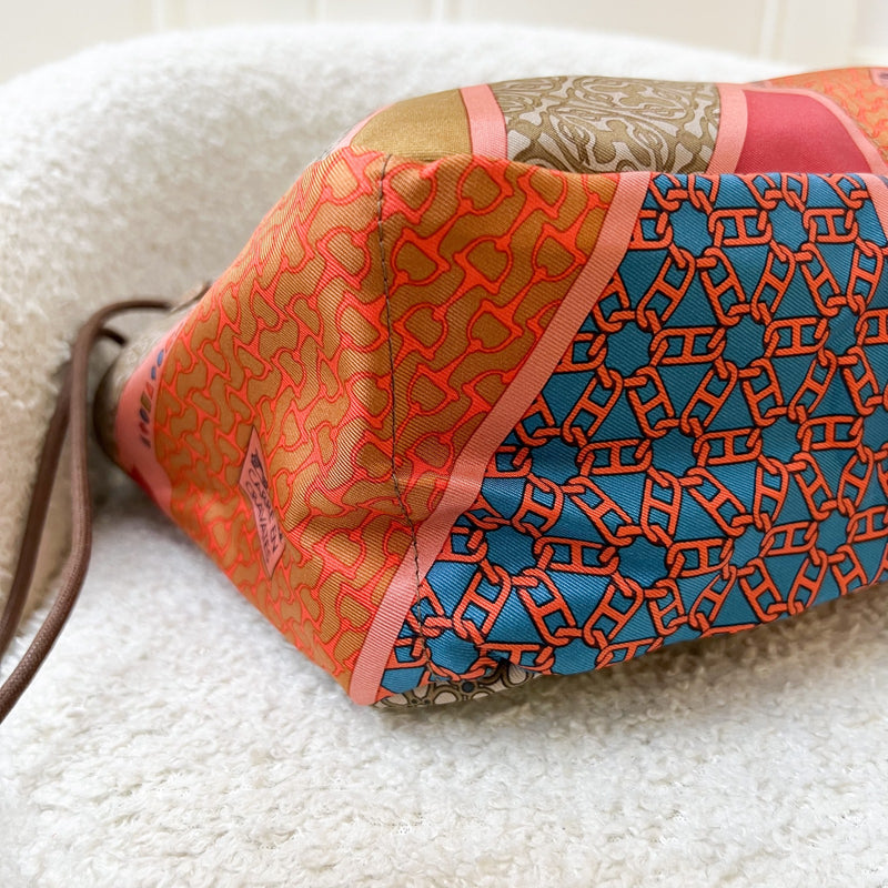 Hermes Fourbi Pouch / Handbag Insert in Printed Silk