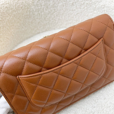 Chanel Classic Wallet on Chain WOC in 23A Toffee Brown Caviar and LGHW