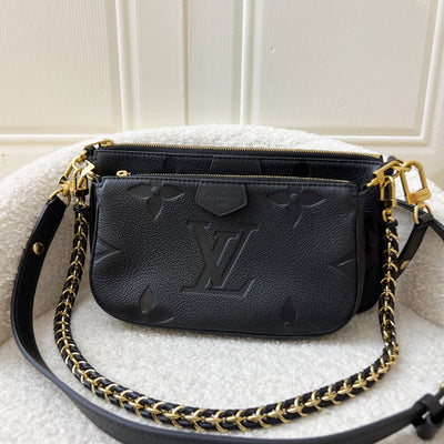 LV Multi Pochette Accessoires MPA in Black Monogram Empreinte Leather and GHW