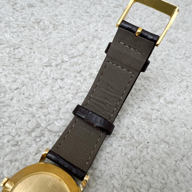 Rolex Cellini 18K Yellow Gold Plated Manual Winding Watch 30mm with Third Party Strap (Model: 5112)