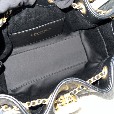 [Local Set - Nov 2025] Chanel 25 Mini Hobo Bag in Black Caviar and AGHW (Model: AS5631)