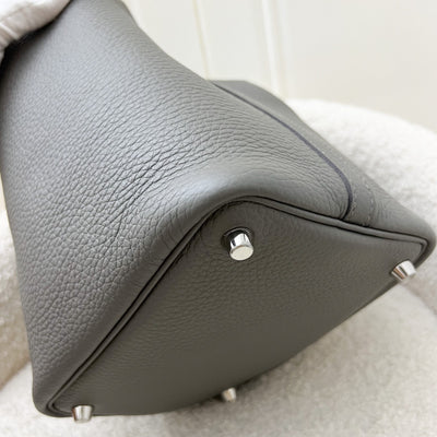 Hermes Picotin 18 in Gris Meyer Clemence Leather and PHW