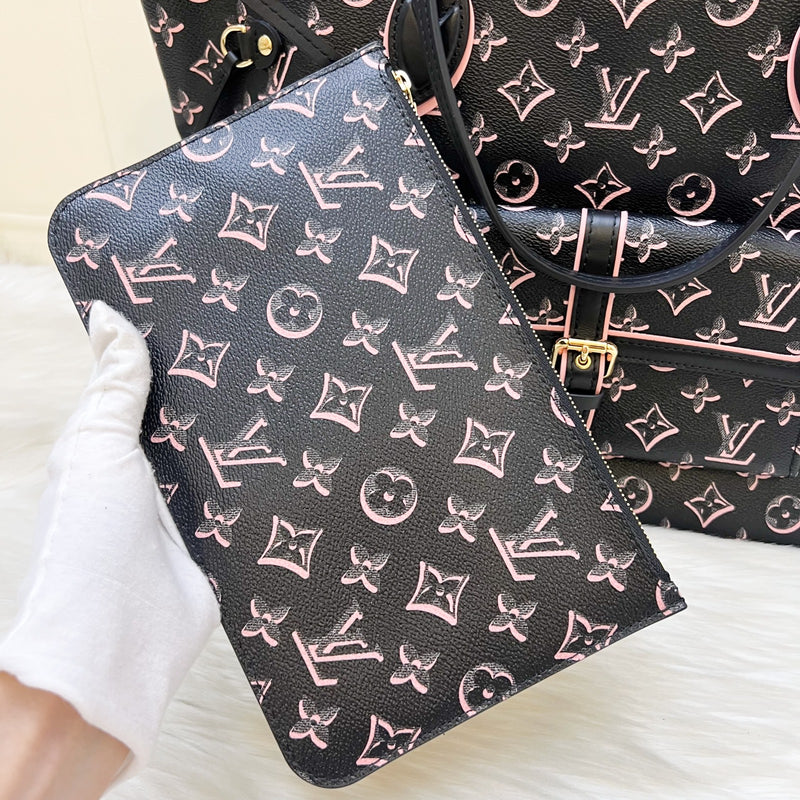 Louis Vuitton LV Fall For You Neverfull MM in Black Monogram Canvas and GHW (Model: M46137)