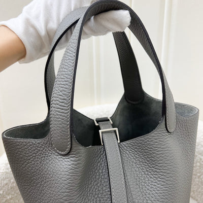 Hermes Picotin 18 in Gris Meyer Clemence Leather and PHW