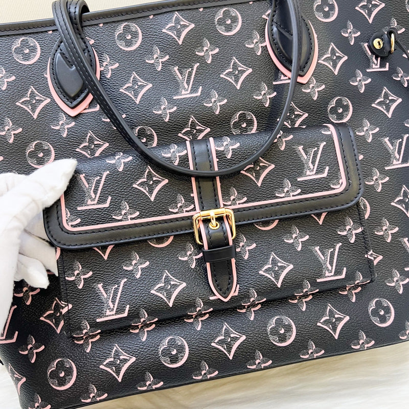 Louis Vuitton LV Fall For You Neverfull MM in Black Monogram Canvas and GHW (Model: M46137)