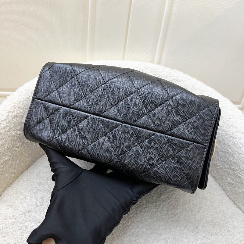 [Local Set - Nov 2025] Chanel 25 Mini Hobo Bag in Black Caviar and AGHW (Model: AS5631)