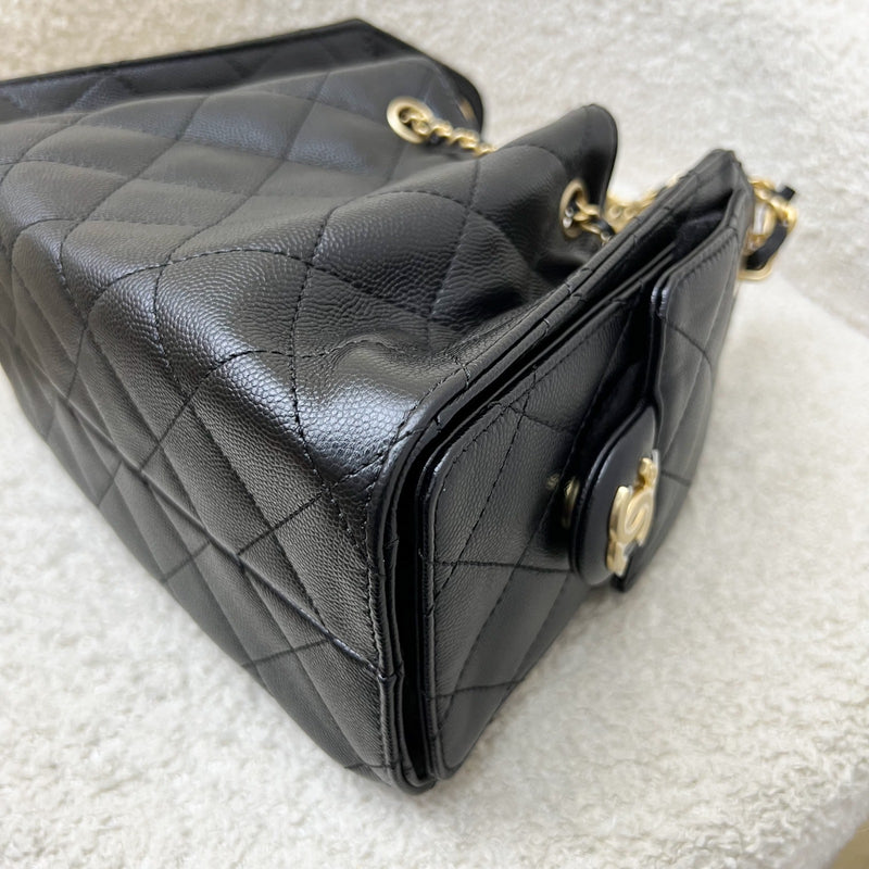 [Local Set - Nov 2025] Chanel 25 Mini Hobo Bag in Black Caviar and AGHW (Model: AS5631)