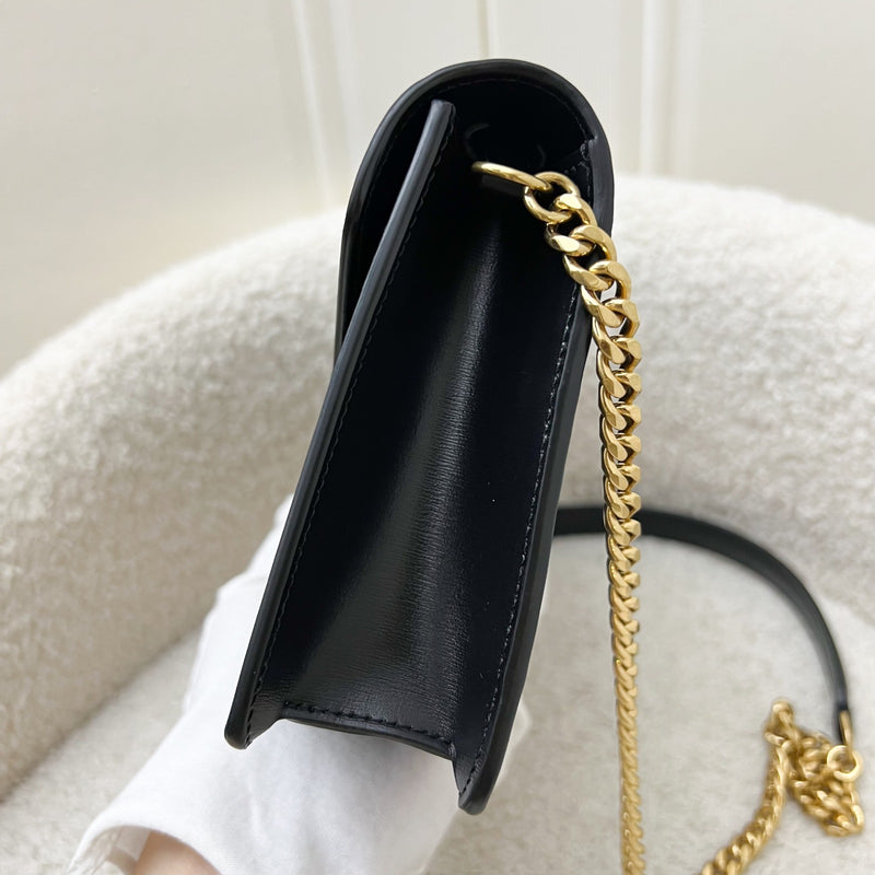 Celine Margo Wallet on Chain WOC in Black Calfskin and GHW