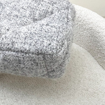Chanel 19 Small Flap Bag in Light Grey Tweed and 3-Tone HW