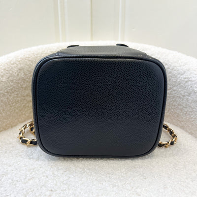 Chanel Vintage Vertical Vanity Case in Black Caviar and GHW