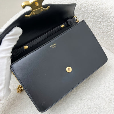 Celine Margo Wallet on Chain WOC in Black Calfskin and GHW