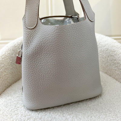 Hermes Picotin 18 in Gris Perle Clemence Leather and PHW