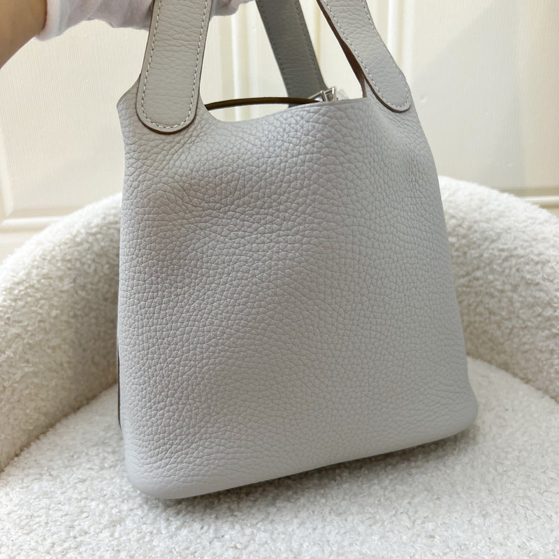Hermes Picotin 18 in Gris Perle Clemence Leather and PHW