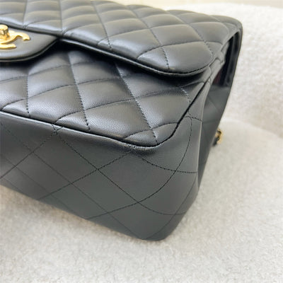 Chanel Classic Jumbo Double Flap DF in Black Lambskin and GHW