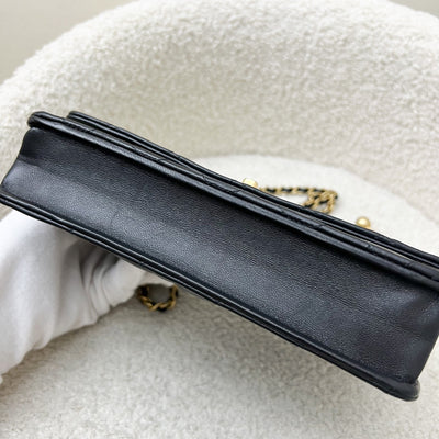 Chanel Pearl Crush Wallet on Chain WOC in Black Lambskin and AGHW