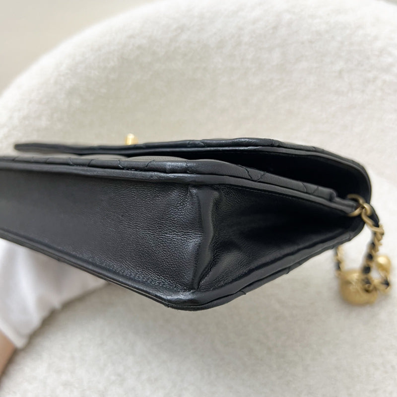 Chanel Pearl Crush Wallet on Chain WOC in Black Lambskin and AGHW