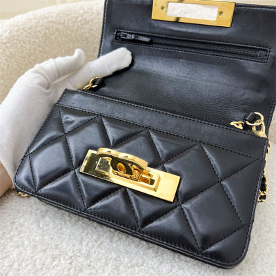 Chanel Golden Class Wallet on Chain WOC in Black Lambskin and GHW