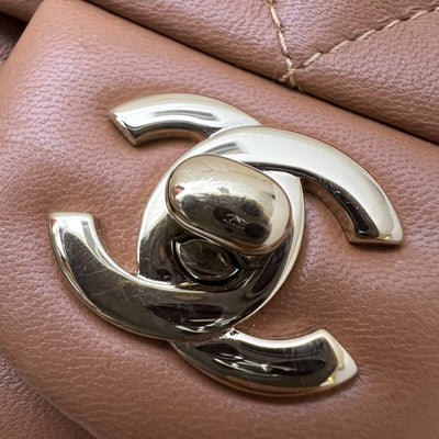 Chanel Classic Square Mini Flap in 21P Caramel Lambskin and LGHW (Model: A35200)