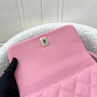 Chanel Small 24cm Coco Handle Flap in 20A Pink Caviar and LGHW (Model: A92990)