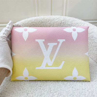 LV Large Kirigami Pochette in Pink / Yellow By the Pool Canvas and GHW