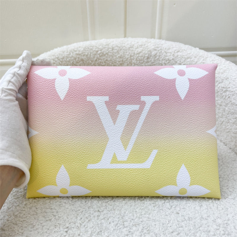 LV Large Kirigami Pochette in Pink / Yellow By the Pool Canvas and GHW –  Brands Lover