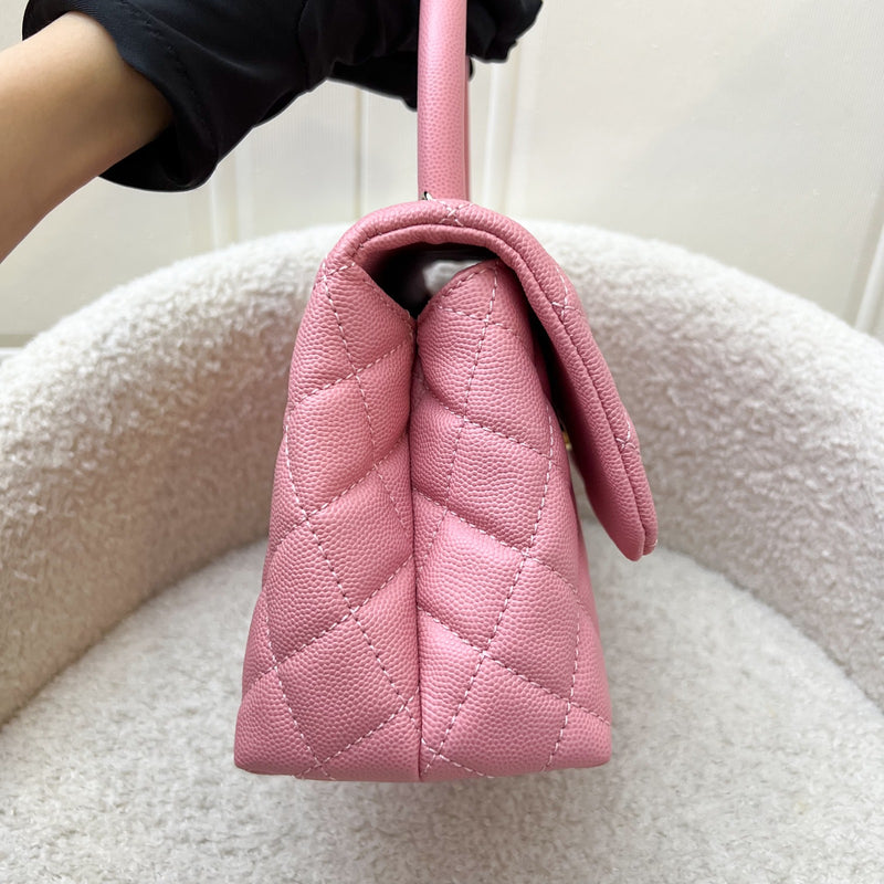 Chanel Small 24cm Coco Handle Flap in 20A Pink Caviar and LGHW (Model: A92990)