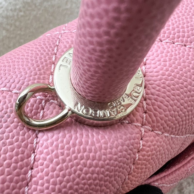 Chanel Small 24cm Coco Handle Flap in 20A Pink Caviar and LGHW (Model: A92990)