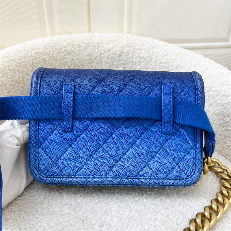 Chanel Sunset by the Sea Belt Bag in Blue Ombre Caviar AGHW