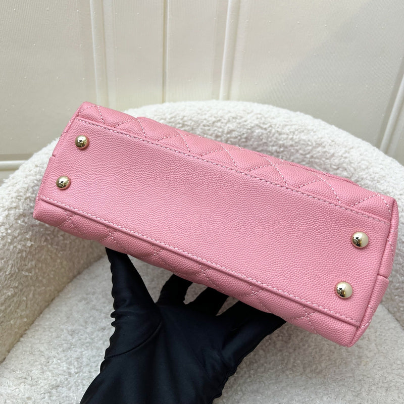 Chanel Small 24cm Coco Handle Flap in 20A Pink Caviar and LGHW (Model: A92990)