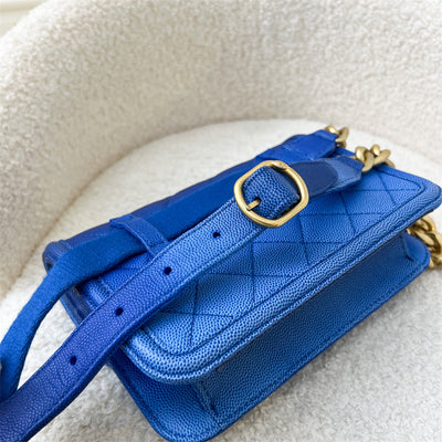 Chanel Sunset by the Sea Belt Bag in Blue Ombre Caviar AGHW