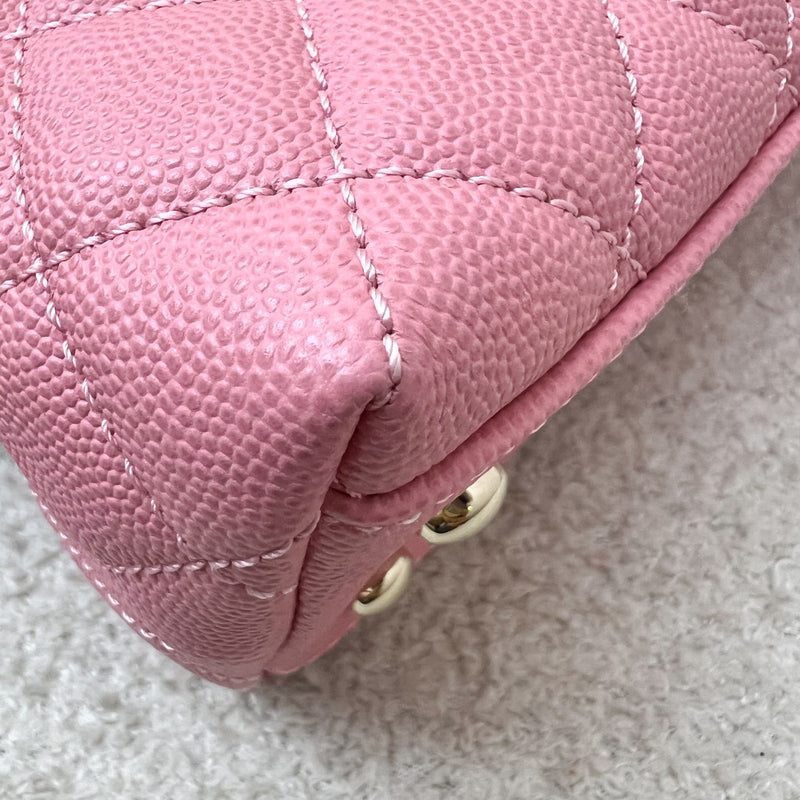 Chanel Small 24cm Coco Handle Flap in 20A Pink Caviar and LGHW (Model: A92990)