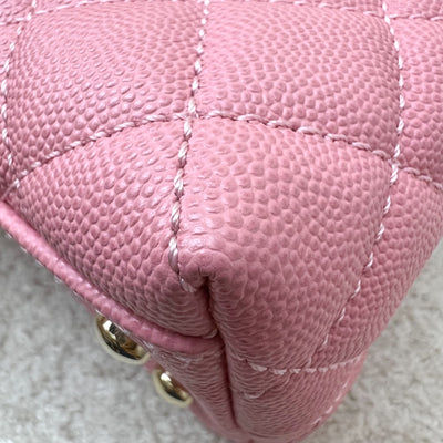 Chanel Small 24cm Coco Handle Flap in 20A Pink Caviar and LGHW (Model: A92990)