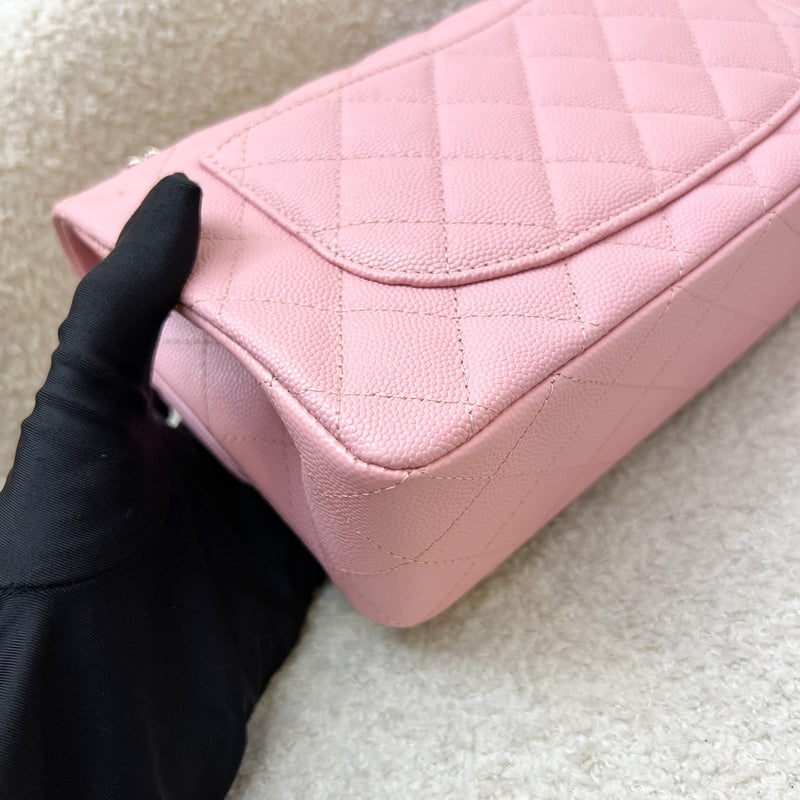 Chanel Small Classic Flap CF in 22C Sakura Pink Caviar and LGHW (Model: A01113)