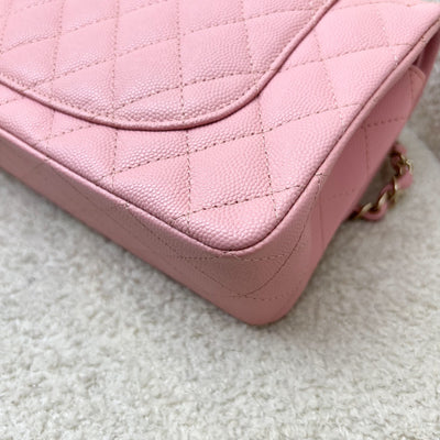 Chanel Small Classic Flap CF in 22C Sakura Pink Caviar and LGHW (Model: A01113)