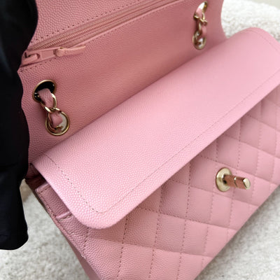 Chanel Small Classic Flap CF in 22C Sakura Pink Caviar and LGHW (Model: A01113)