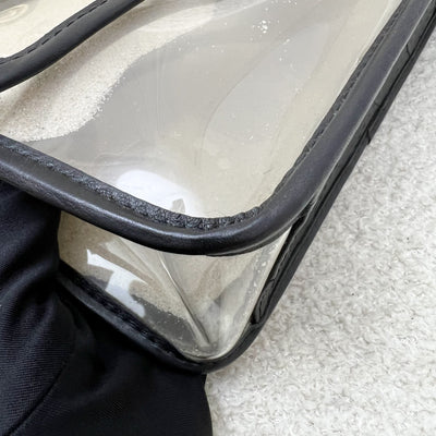 Chanel 19S Coco Sand Flap Bag with Pearls in PVC, Black Leather and LGHW