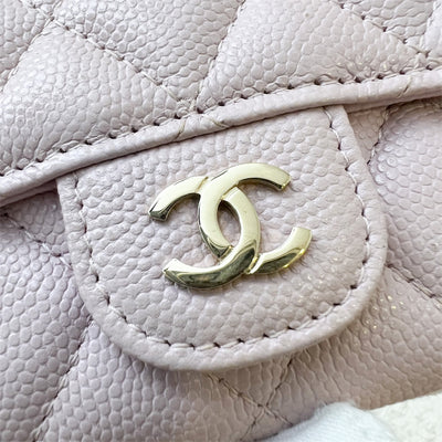 Chanel Classic Snap Card Holder in 21S Rose Clair Caviar and LGHW