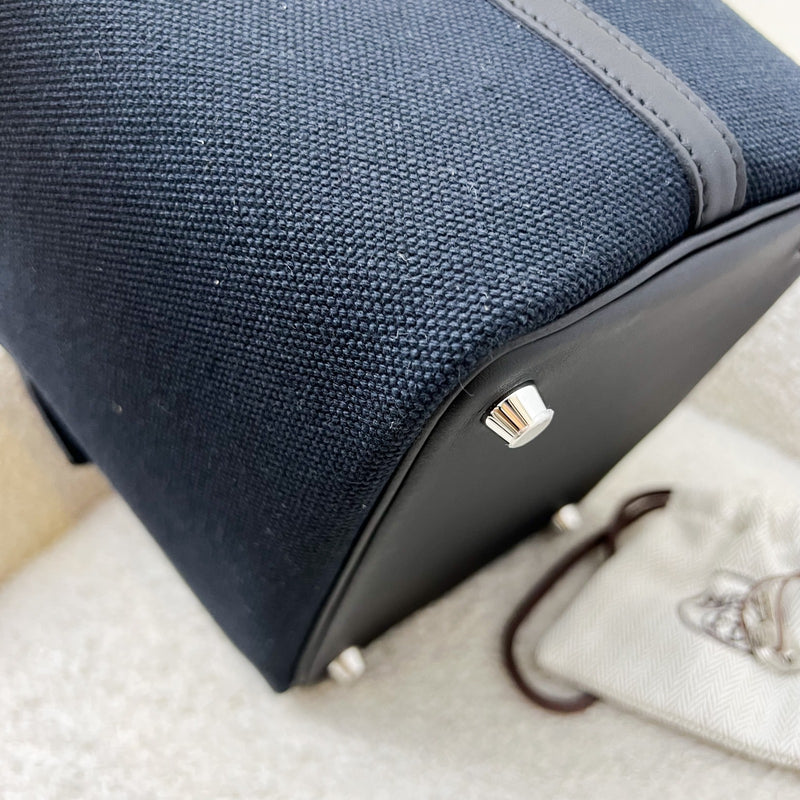 Hermes Picotin 18 Cargo Pockets in Noir Black Toile Goeland Canvas, Black Swift Leather and PHW