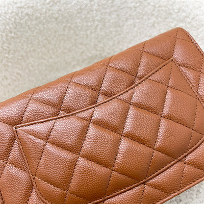 Chanel Classic Wallet on Chain WOC in 23A Toffee Brown Caviar and LGHW