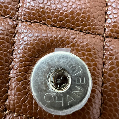 Chanel Classic Wallet on Chain WOC in 23A Toffee Brown Caviar and LGHW