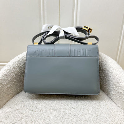 Dior 30 Montaigne Flap Bag in Stone Grey Calfskin and GHW (Model: M9203, Colour: M41G)
