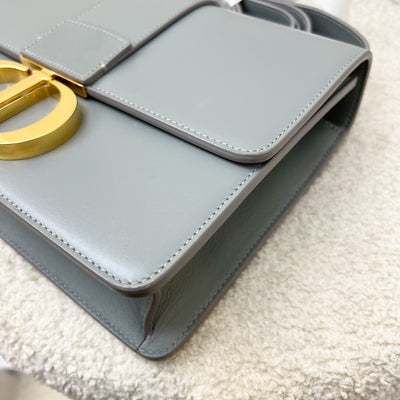 Dior 30 Montaigne Flap Bag in Stone Grey Calfskin and GHW (Model: M9203, Colour: M41G)