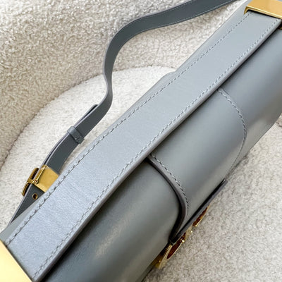 Dior 30 Montaigne Flap Bag in Stone Grey Calfskin and GHW (Model: M9203, Colour: M41G)